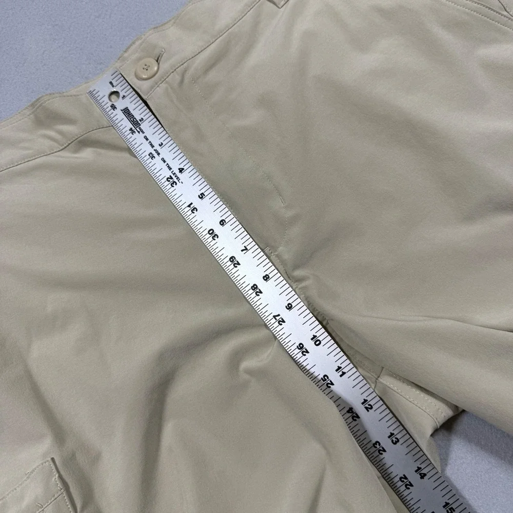 Columbia PFG Mens Tan Khaki Fishing Cargo Shorts 36w 10i XM0695 Stretch Outdoor